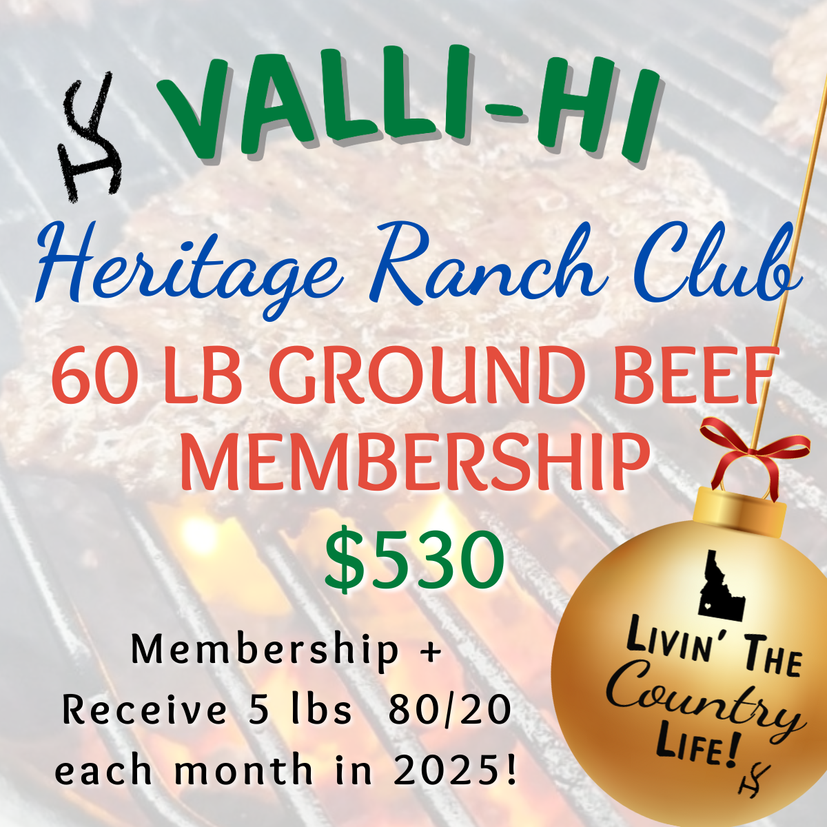 Heritage 60 lbs Ground Beef Club